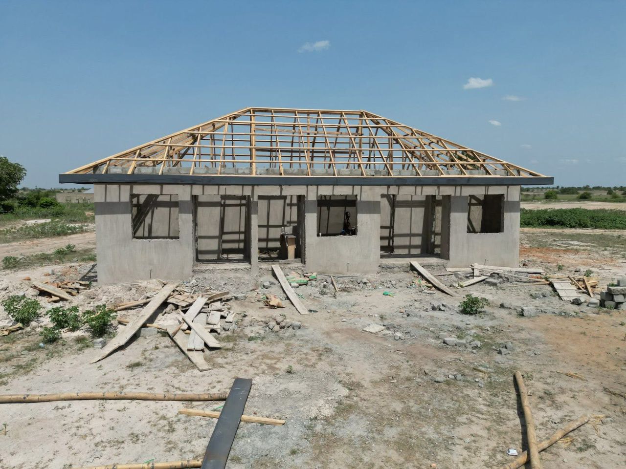 Building roofing works